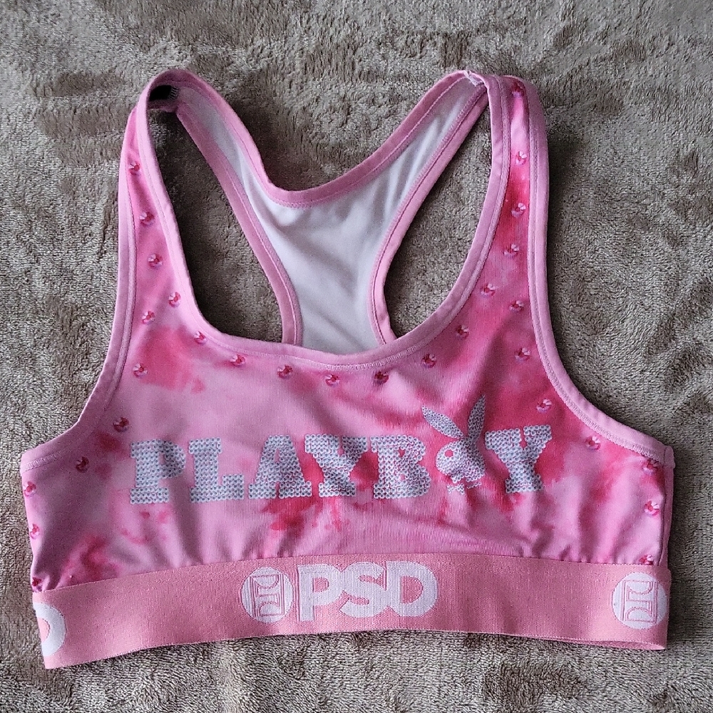 Playboy Pink Playboy Sport Bra By PSD
